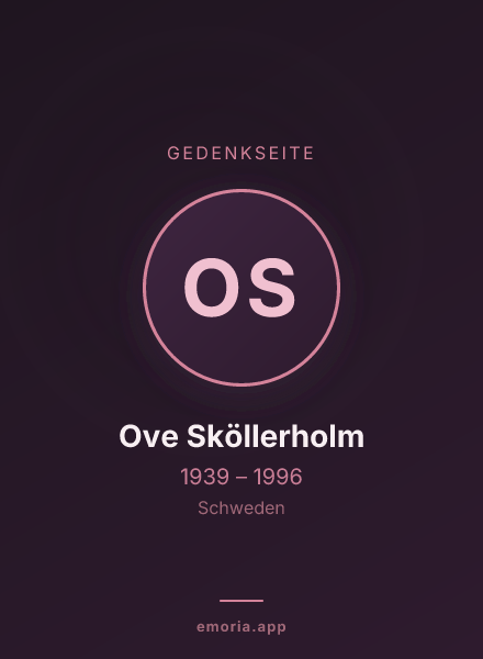 Gedenkportrait von Ove Sköllerholm