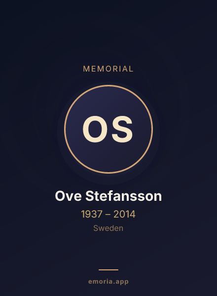 Memorial portrait of Ove Stefansson