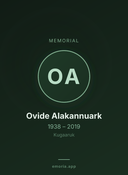 Memorial portrait of Ovide Alakannuark