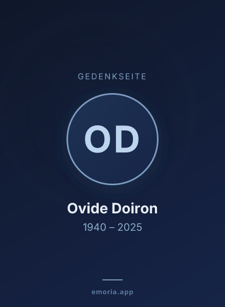 Gedenkportrait von Ovide Doiron