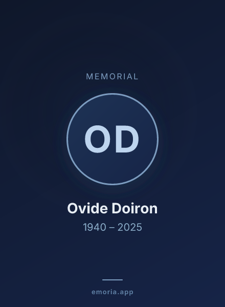 Memorial portrait of Ovide Doiron