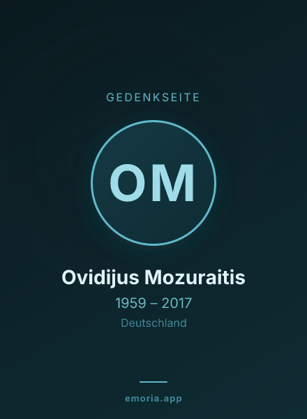Gedenkportrait von Ovidijus Mozuraitis