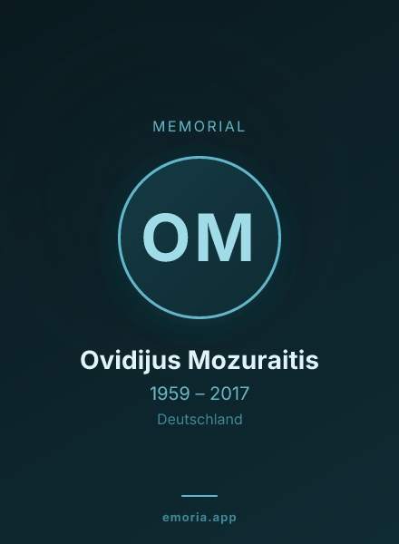 Memorial portrait of Ovidijus Mozuraitis