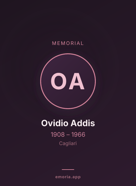 Memorial portrait of Ovidio Addis