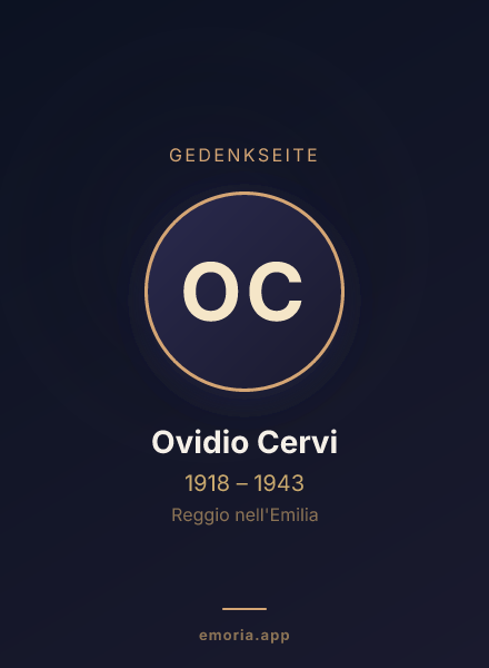 Gedenkportrait von Ovidio Cervi