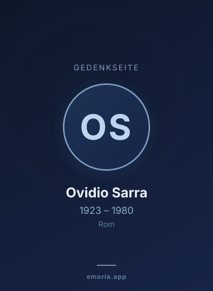 Gedenkportrait von Ovidio Sarra