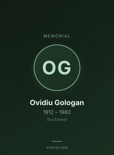 Memorial portrait of Ovidiu Gologan