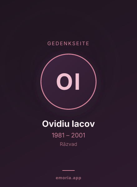 Gedenkportrait von Ovidiu Iacov