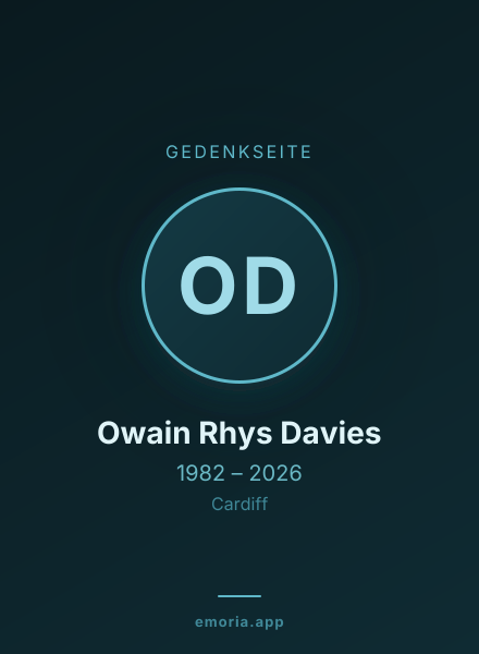 Gedenkportrait von Owain Rhys Davies