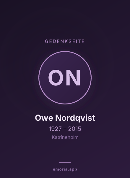 Gedenkportrait von Owe Nordqvist