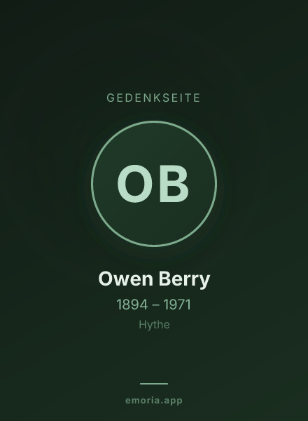 Gedenkportrait von Owen Berry