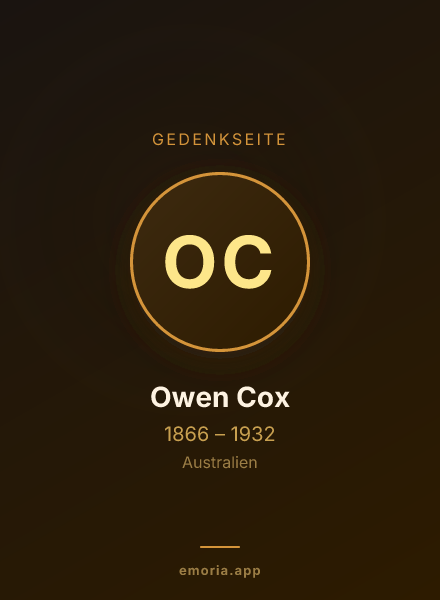 Gedenkportrait von Owen Cox