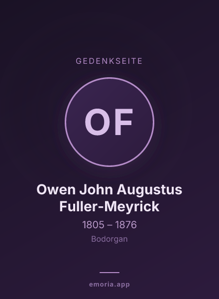 Gedenkportrait von Owen John Augustus Fuller-Meyrick