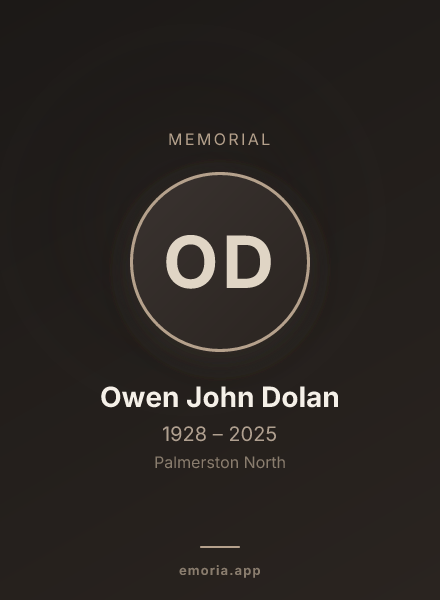 Memorial portrait of Owen John Dolan