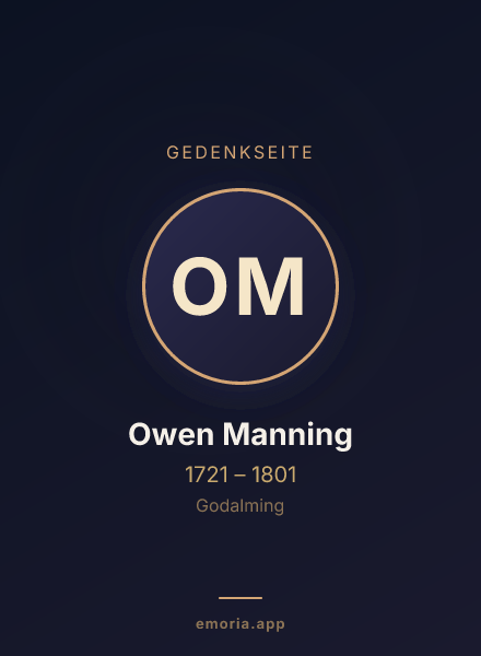 Gedenkportrait von Owen Manning