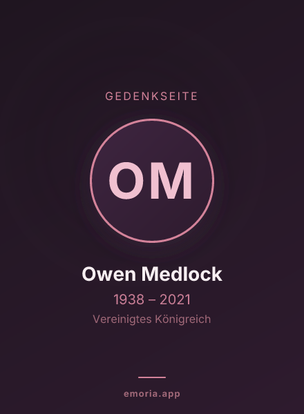 Gedenkportrait von Owen Medlock