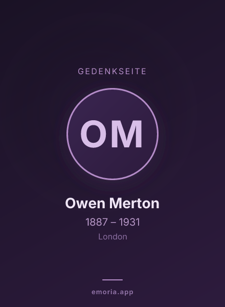 Gedenkportrait von Owen Merton