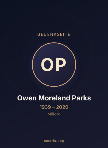 Gedenkportrait von Owen Moreland Parks