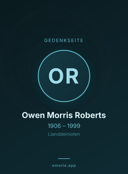 Gedenkportrait von Owen Morris Roberts