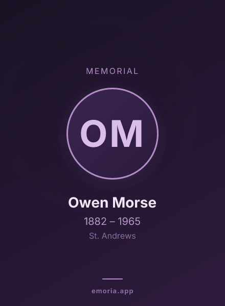 Memorial portrait of Owen Morse
