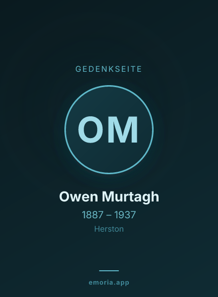 Gedenkportrait von Owen Murtagh