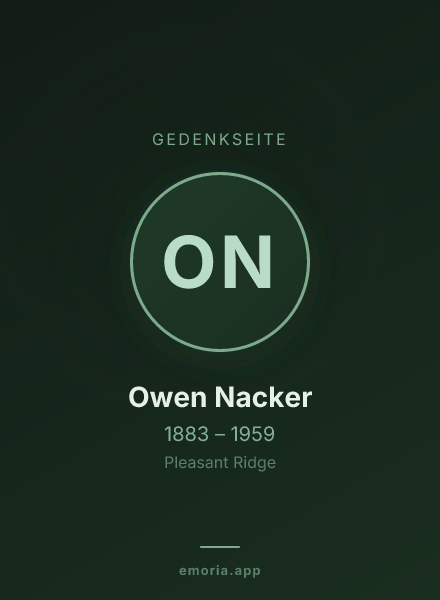 Gedenkportrait von Owen Nacker