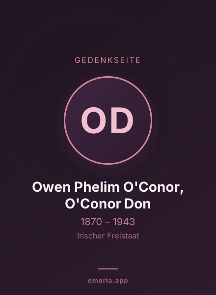 Gedenkportrait von Owen Phelim O'Conor, O'Conor Don