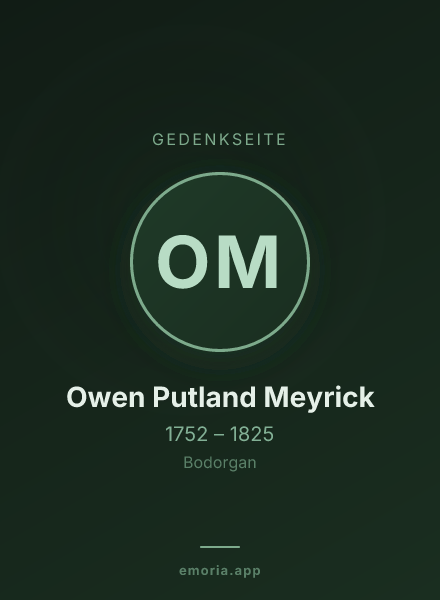 Gedenkportrait von Owen Putland Meyrick
