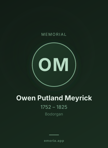 Memorial portrait of Owen Putland Meyrick