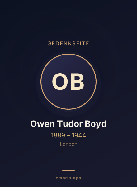 Gedenkportrait von Owen Tudor Boyd