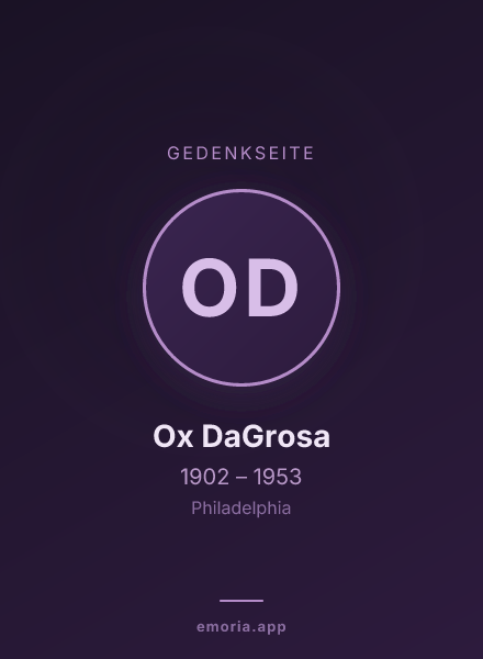 Gedenkportrait von Ox DaGrosa