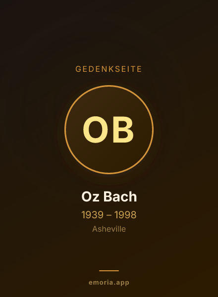 Gedenkportrait von Oz Bach