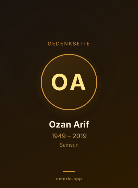 Gedenkportrait von Ozan Arif