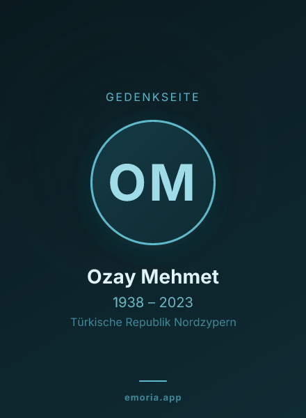 Gedenkportrait von Ozay Mehmet