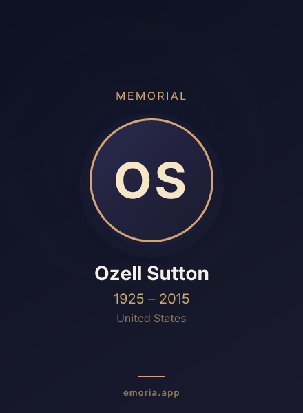 Memorial portrait of Ozell Sutton