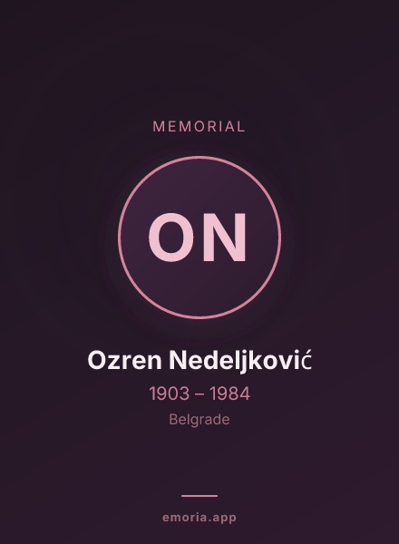 Memorial portrait of Ozren Nedeljković