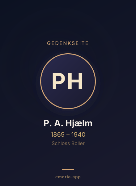 Gedenkportrait von P. A. Hjælm
