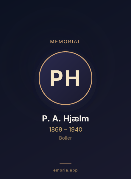 Memorial portrait of P. A. Hjælm