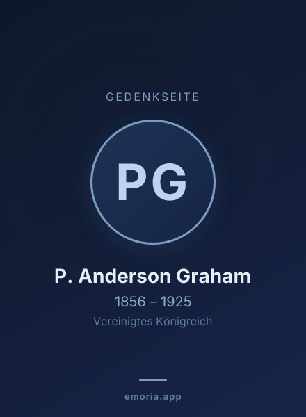 Gedenkportrait von P. Anderson Graham