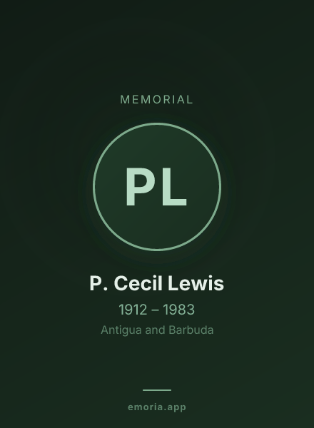 Memorial portrait of P. Cecil Lewis