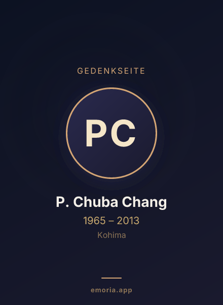 Gedenkportrait von P. Chuba Chang
