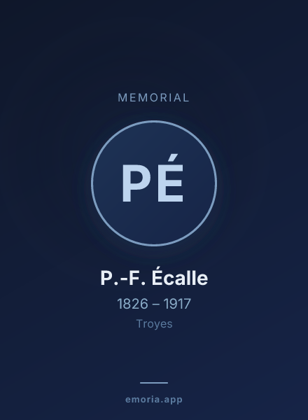 Memorial portrait of P.-F. Écalle