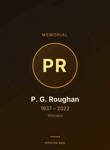 Memorial portrait of P. G. Roughan