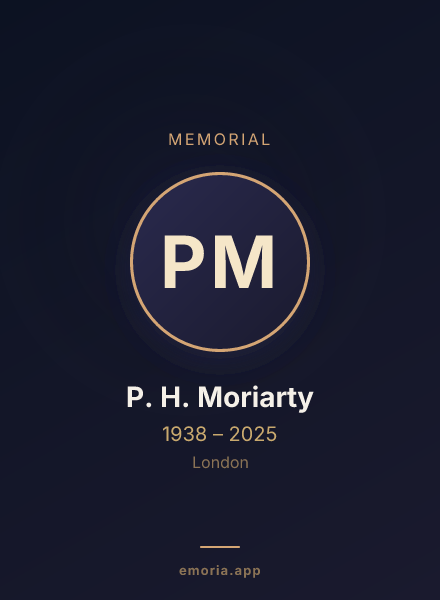 Memorial portrait of P. H. Moriarty
