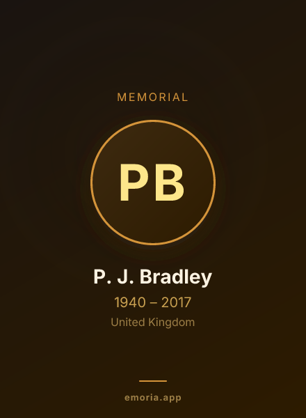 Memorial portrait of P. J. Bradley