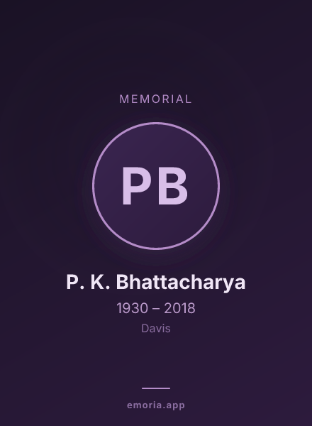 Memorial portrait of P. K. Bhattacharya
