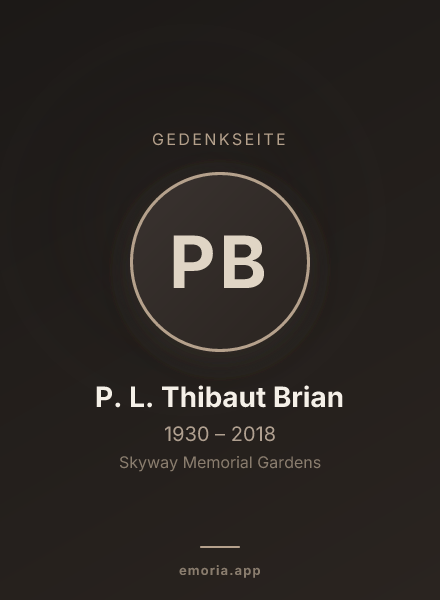 Gedenkportrait von P. L. Thibaut Brian