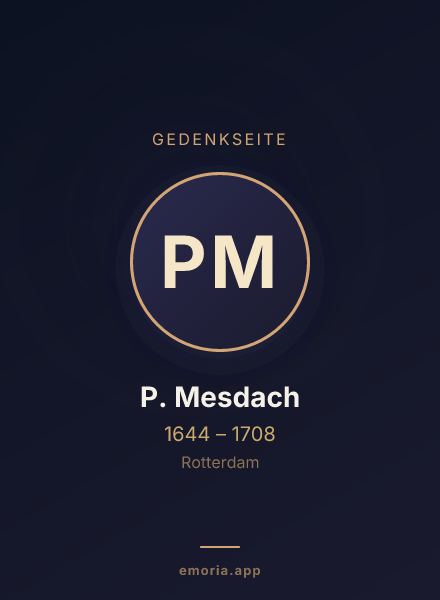 Gedenkportrait von P. Mesdach