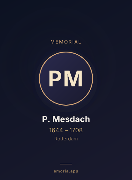 Memorial portrait of P. Mesdach