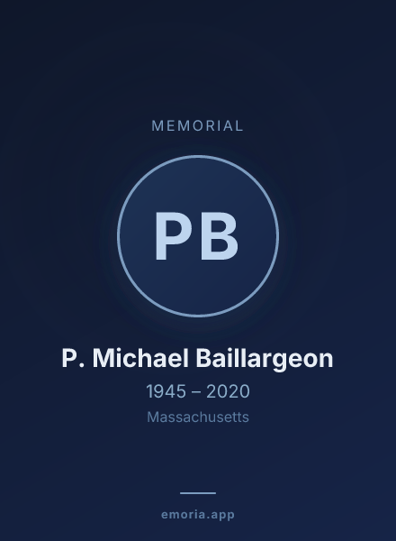 Memorial portrait of P. Michael Baillargeon